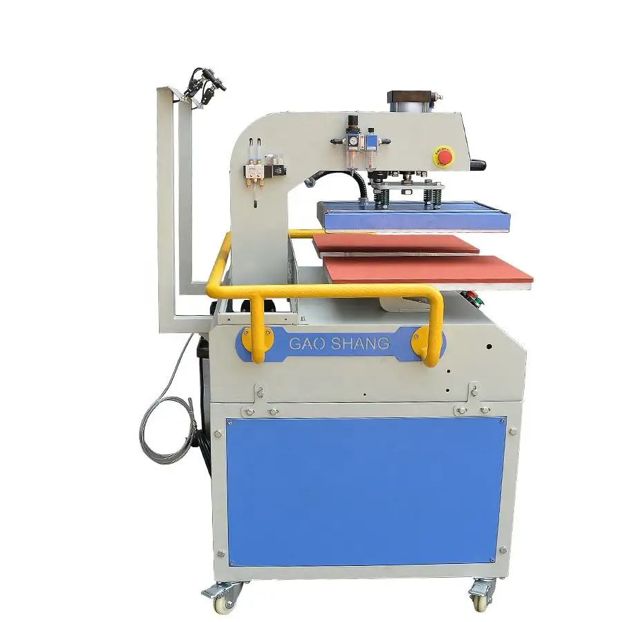 High-end Fully Automatic Head Moving Pneumatic PLC Program Textile Heat Press Machine for t-shirt jersey