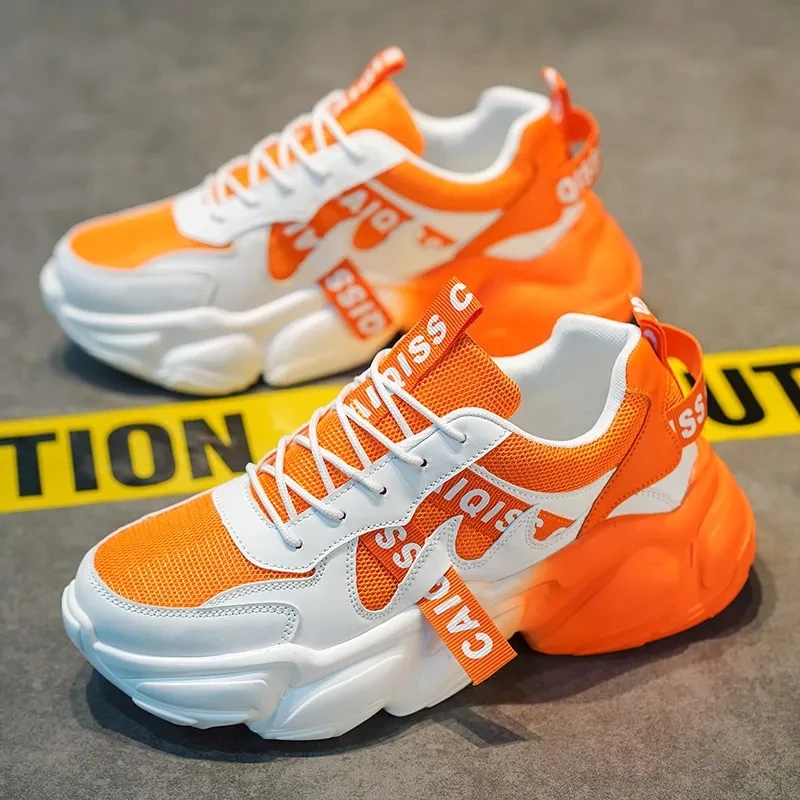 New Mesh Male Sneakers Fashion Sneakers For Men 2023 Breathable Non-slip Running Shoes Men Light Casual Shoes White Size 36-45