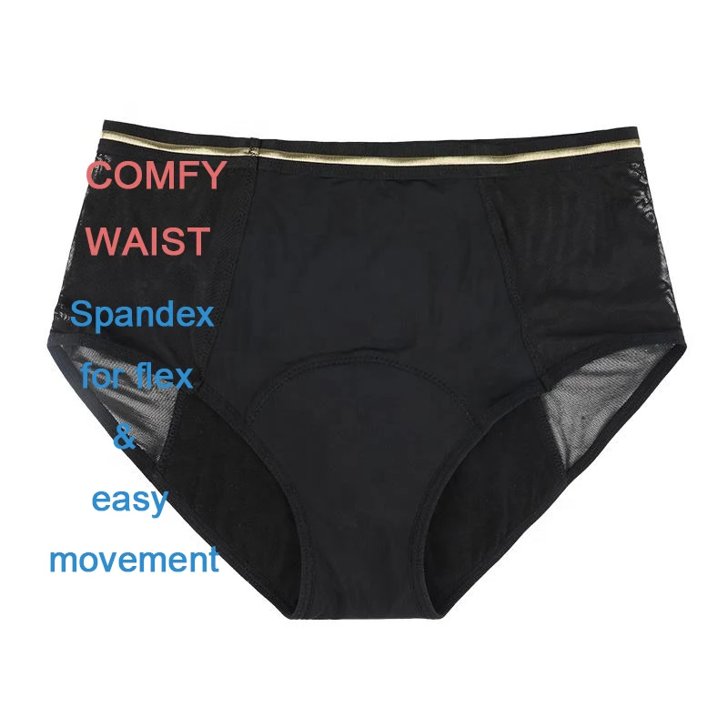 OEM/ODM New Mid-Waist Adhesive Leak-Proof Period Spandex Menstrual Panties Breathable Underwear for Adults Gothic Hipster Styles