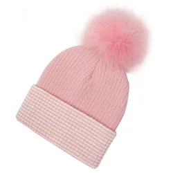 Comfortable baby winter warm pom beanie hat custom