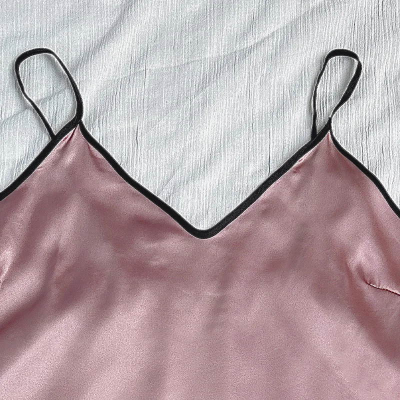 2024 Fashion New Cross Border European And American Plus Size Cool Casual Comfortable Sling Silk Sexy Loose Shorts Two Piece Paj