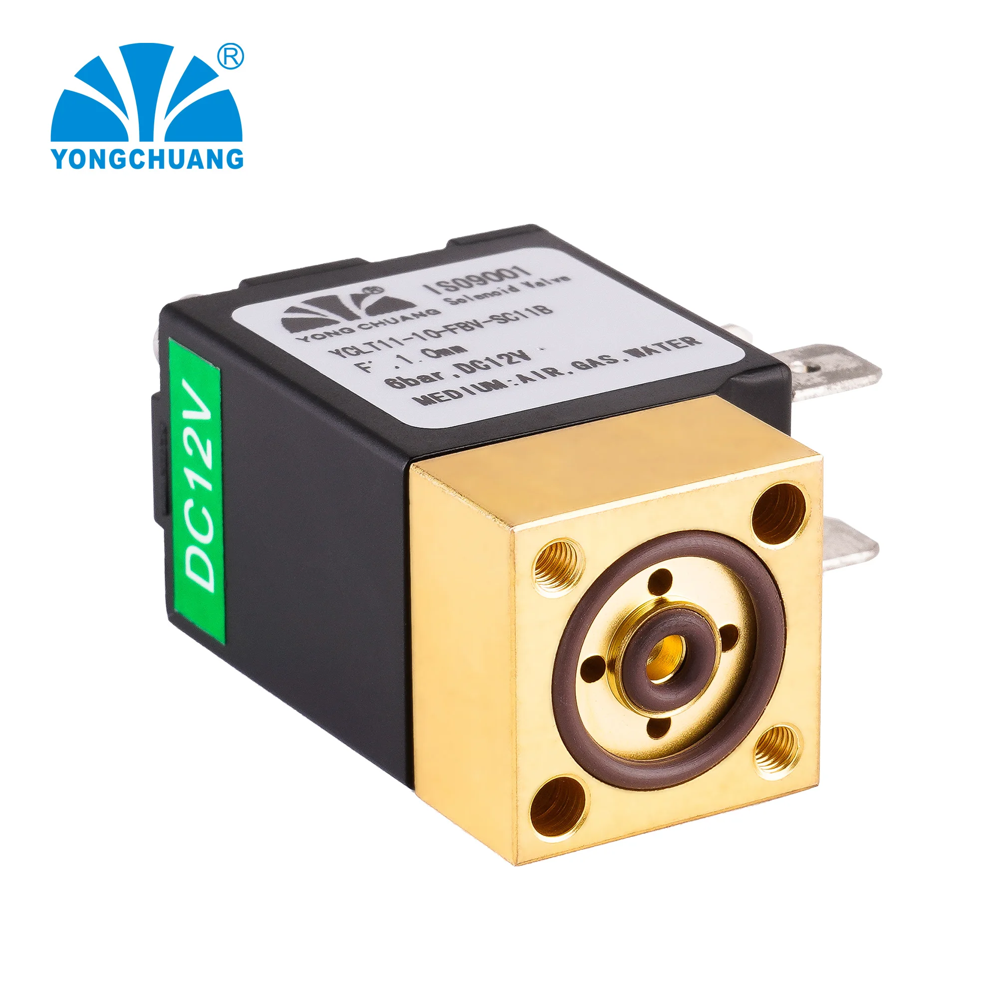 Brass stainless steel medical miniature proportional air solenoid valve 12v for medical