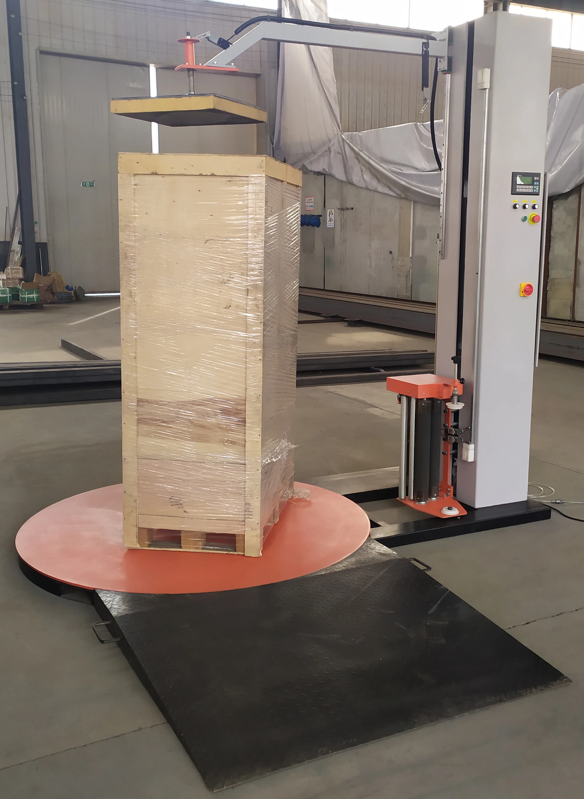 Factory Direct UCR-T1650D Automatic Pallet Wrapper with Top Press For Sale