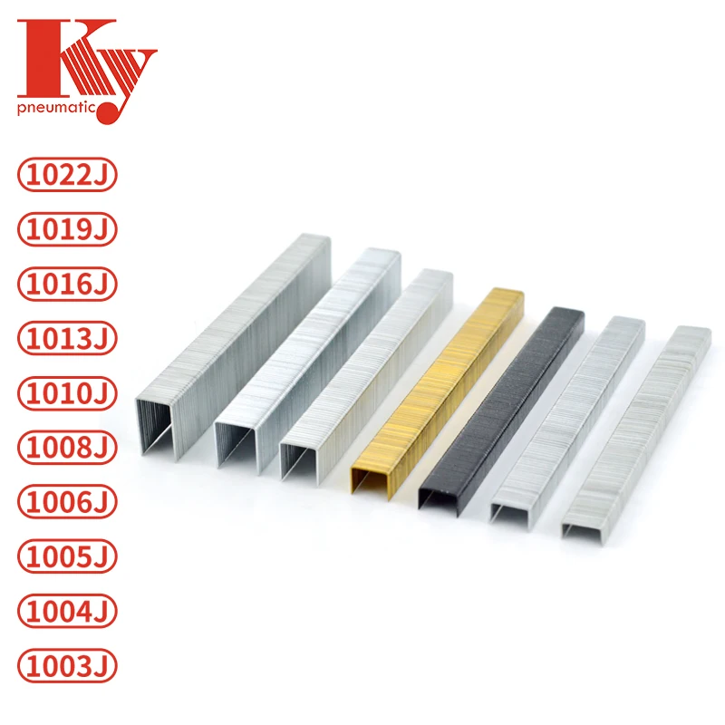 10J Series Crown 11.2mm Industrial Staple Fastener Short Nail 1004J Staple Pin