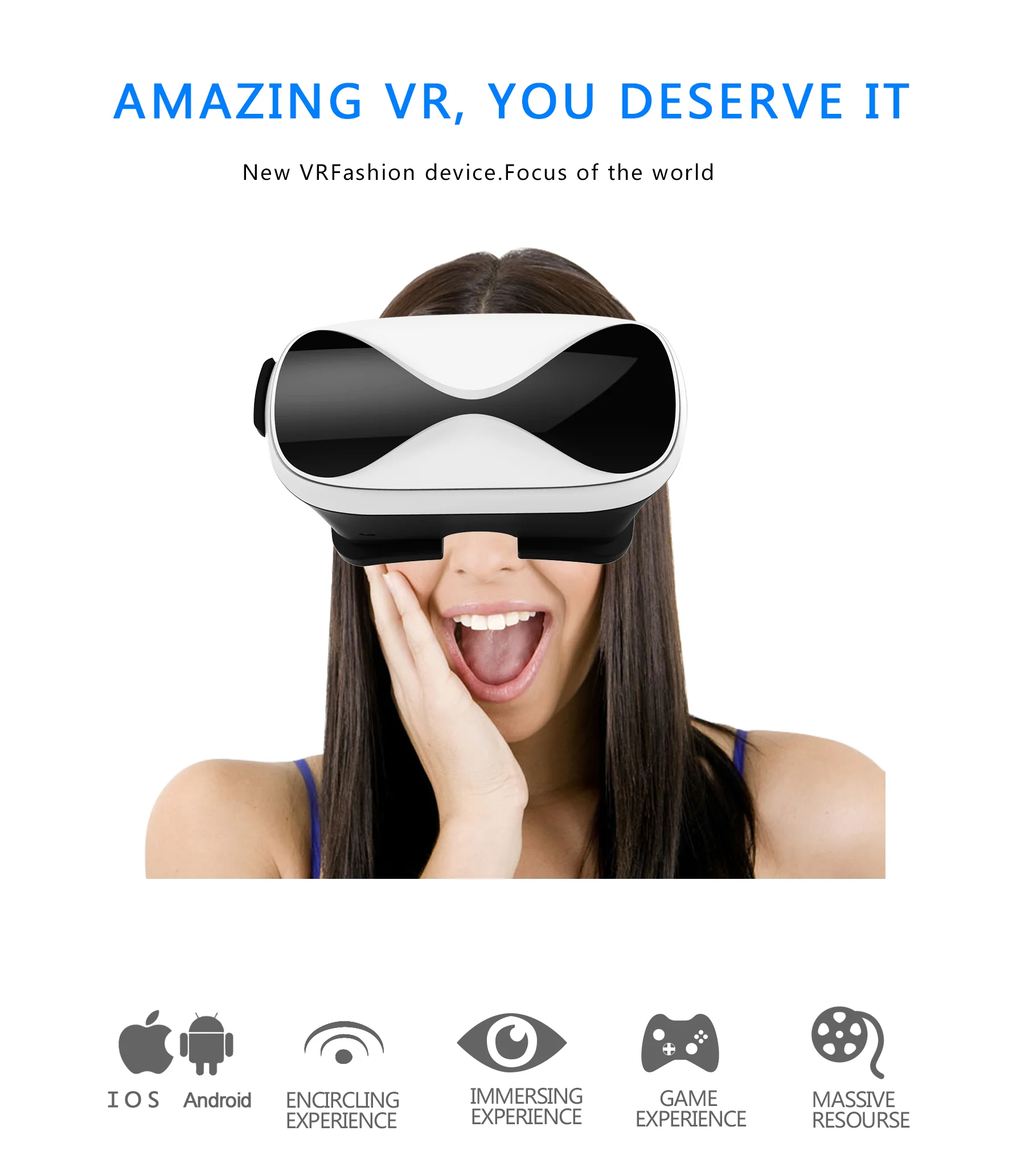  Vr виртуальной реальности чехол гарнитуры 3d очки Android гарнитура VR шлем 3D коробка для смартфонов 4 5-6 0