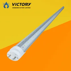 USA Canada Standard Single Pin Recessed Linear Frezeer T8 V Shaped Integrated Tube Luminaire LED Shop Light 4 FT
