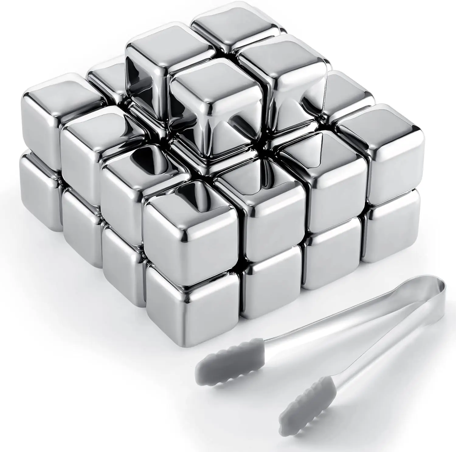 Whiskey Stones Gift High Cooling Technology Reusable Ice Cubes Stainless Steel Whisky Rocks