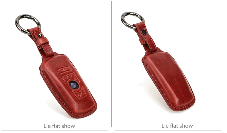 Creative England style vintage fashion keychains men women accessories mini protective shell genuine leather car key case