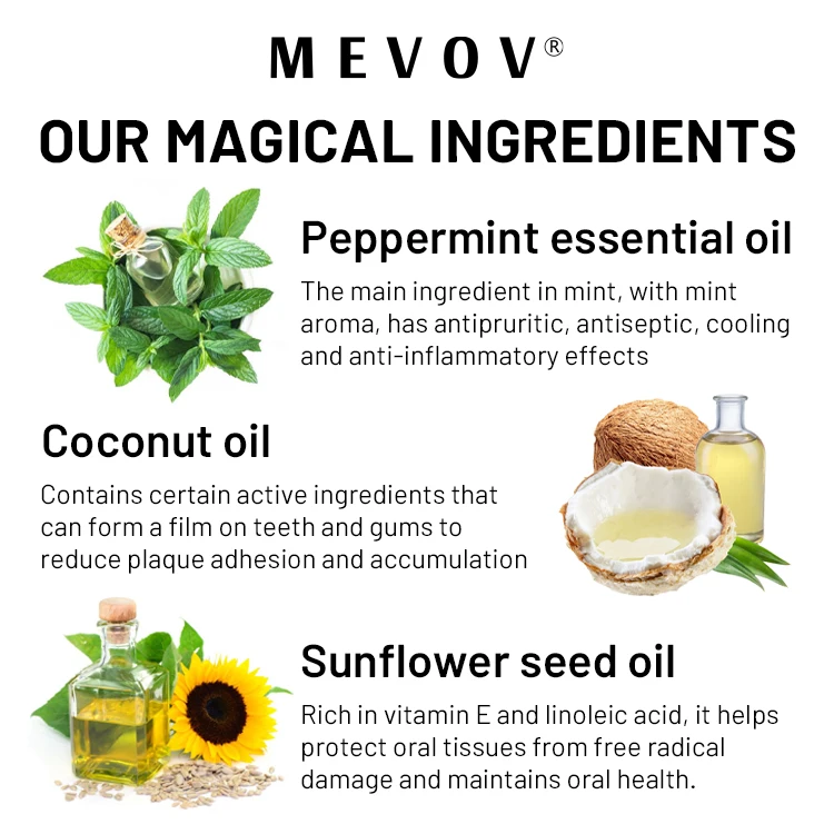 Private label Oil Pulling For Teeth, Freshens Breath Teeth Whitening Pulling Oil Mouth Wash