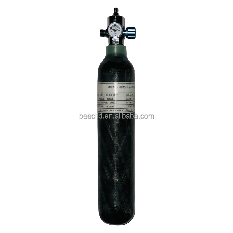 Carbon fiber wound composite gas cylinder