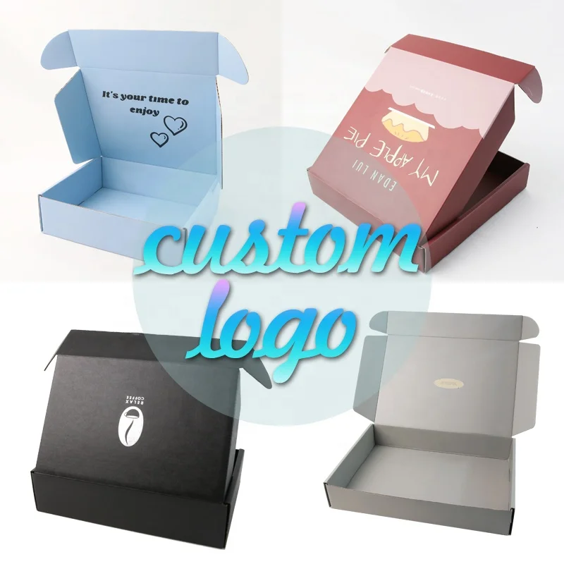 Factory wholesale custom corrugated cardboard graffiti pattern packaging gift box shipping and mailing packaging box