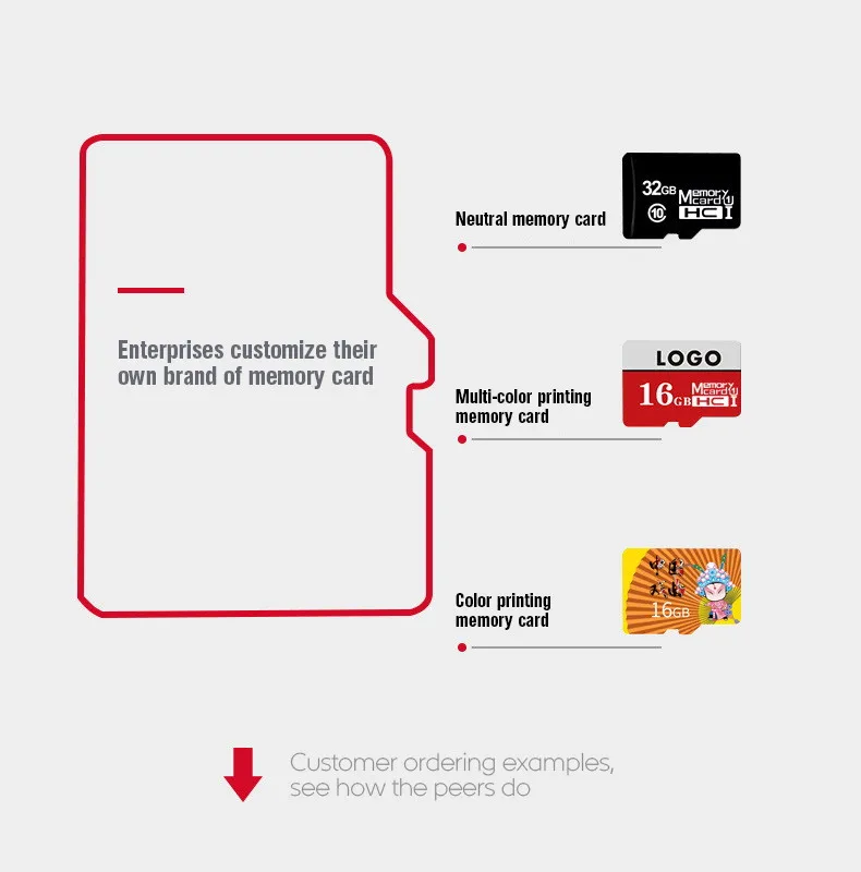 The factory can customize the enterprise pattern logo holiday gift large capacity memory card