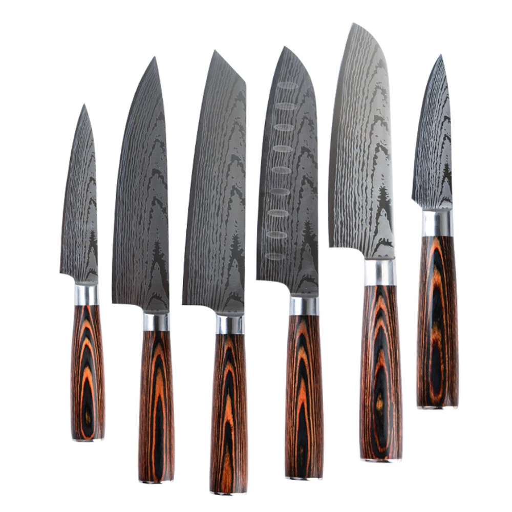 
Hot selling japanese chef knife set carbon steel kitchen knives set 