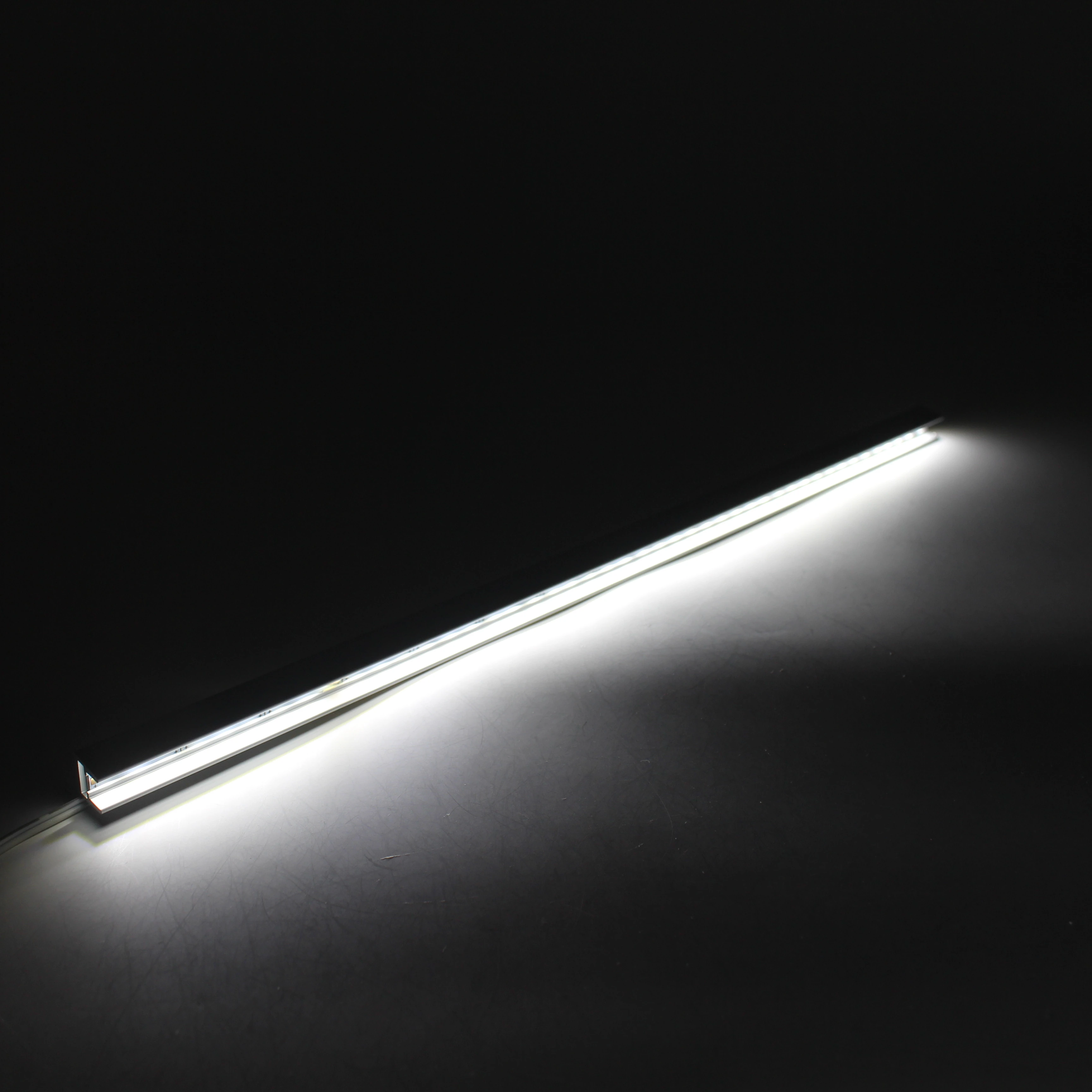 led aluminum strip light for glass or acrylic shelves