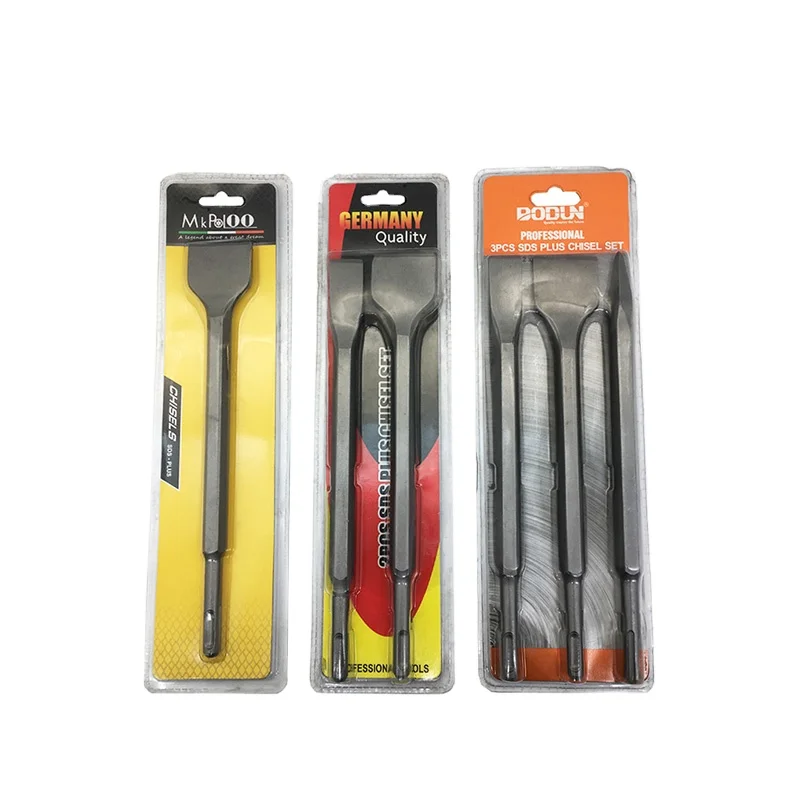 Chisel Set SDS Plus Flat and Pointed Electric Hammer Drill Bit 250mm for Concrete Wall Rock