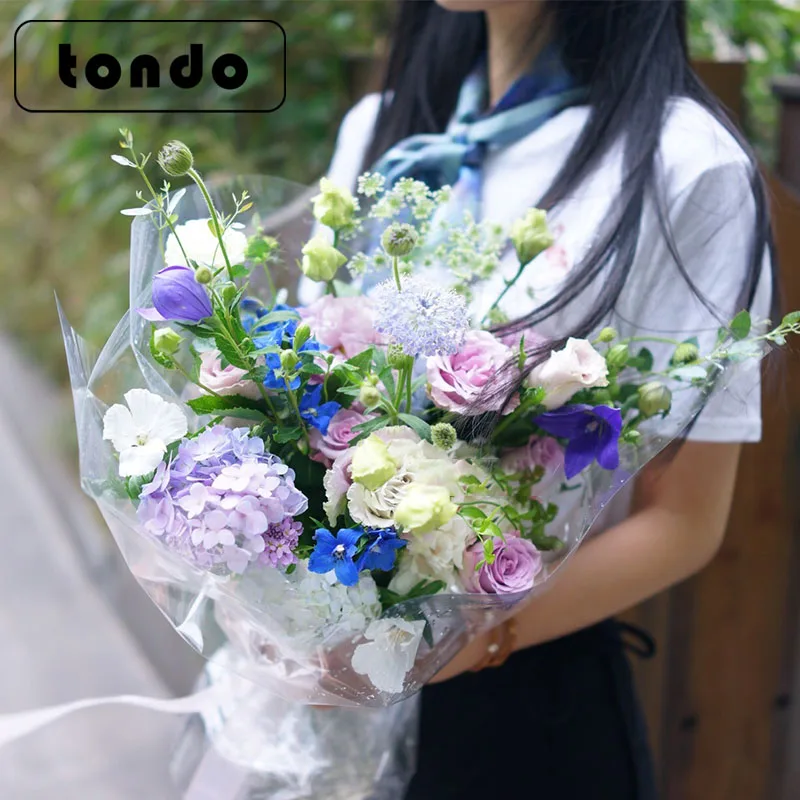 Tondo Wholesale high quality Clear Cellophane Wrap Roll Gift Basket Transparent Arts and Crafts packing