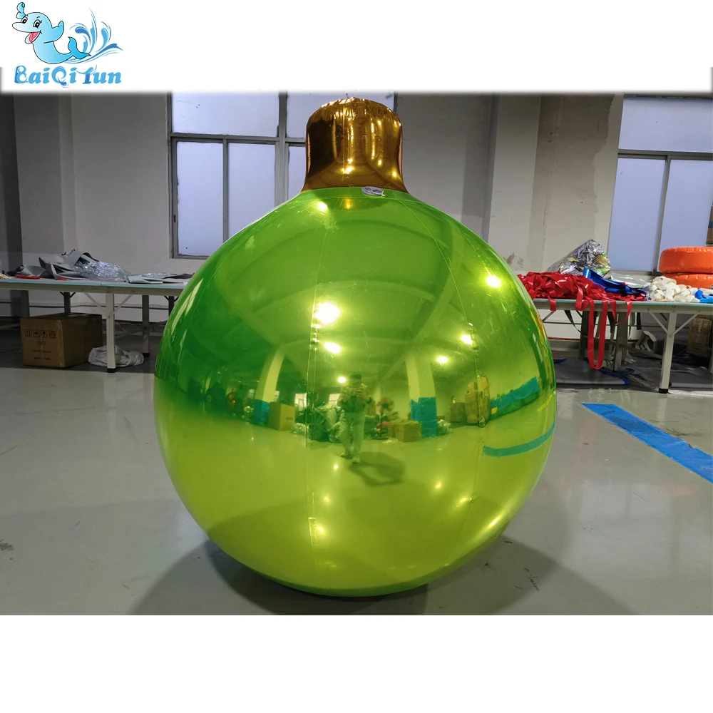 Fiesta Novedades Christmas Tree Decoration Inflatable Silver Reflective Balloon Balloons Party Decoration Pvc Giant Mirror Balls