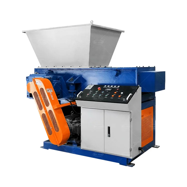 Waste Plastic Bottle Recycling Vending Machine Wood Pallet Board Single Shaft Shredder  For Sale China