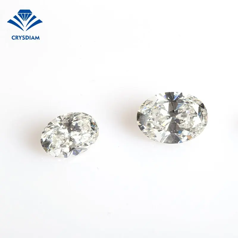 CRYSDIAM Oval Cut wholesale polished cvd diamond cvd loose diamond synthetic diamond