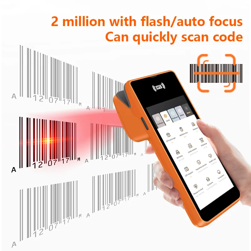 5 45 дюймов Android 11 точка продажи Pos-система розничная продажа мини-терминал все в одном Pos-терминал 4G сенсорный экран портативный Pos-машина