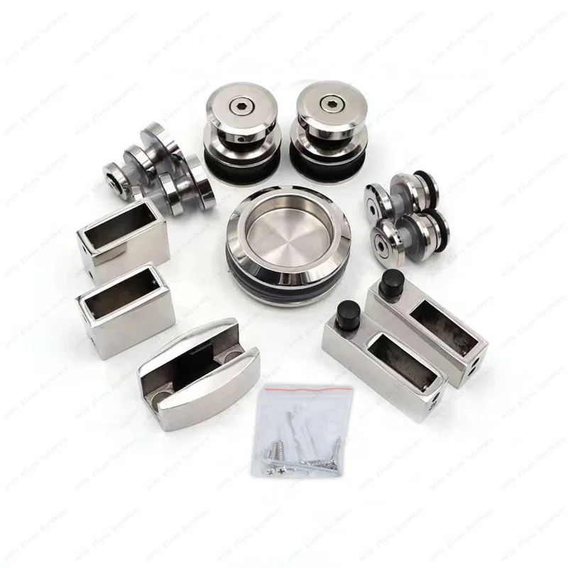 Невидимая Складная 304 316 дверь, аксессуары для раздвижных дверей, стеклянная ручка, оборудование для раздвижных дверей с мягким закрытием