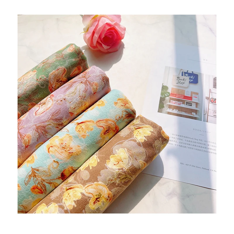 New design of high quality autumn and winter cotton wool printed cloth garment fabric