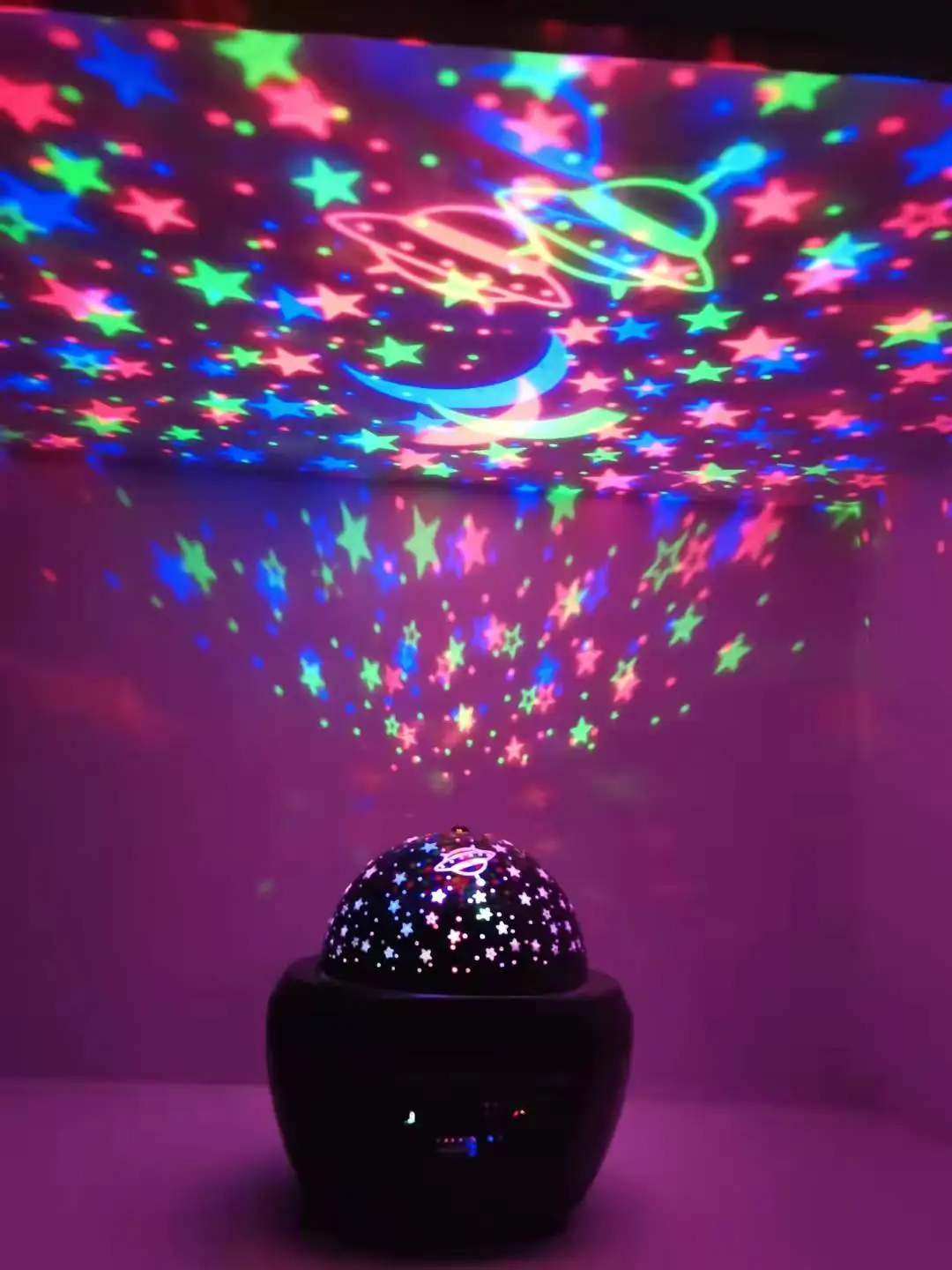 Rotation Star Projector Night Lights Rotating Star Moon Projection Lamp For Room MUSIC lights