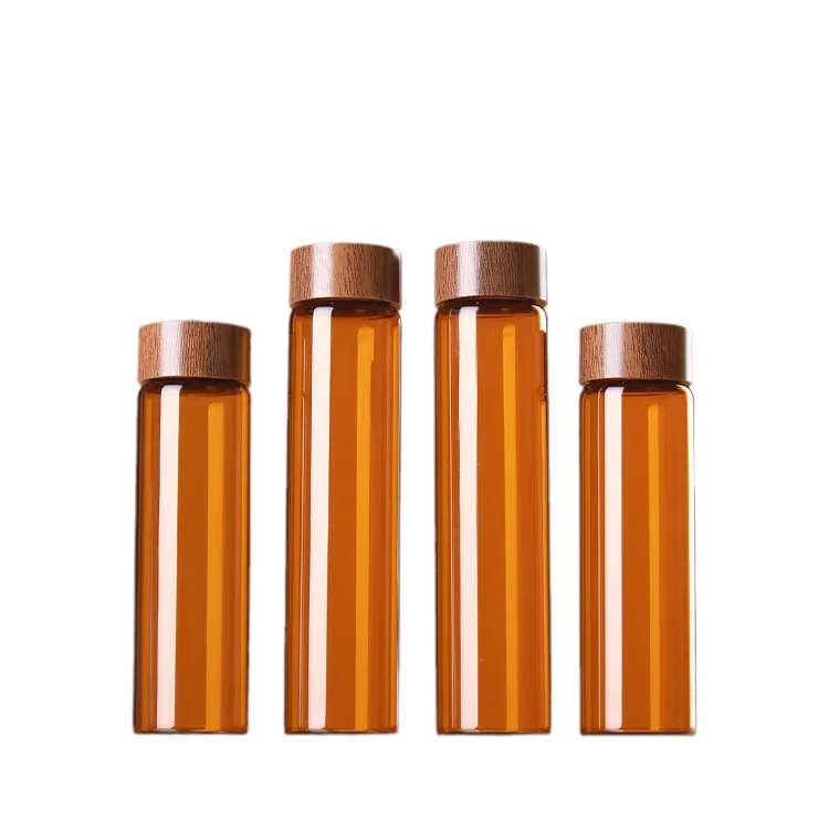 Glass Test Tube Bottle Candy Test Tubular Saffron flower tea Packaging Glass Bottle With Lid
