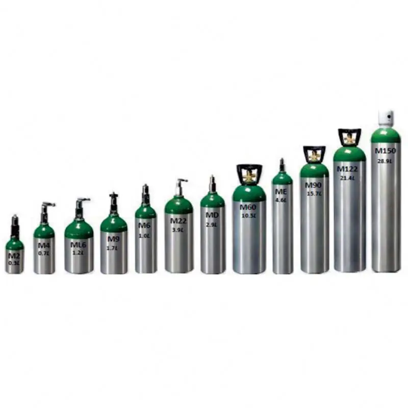 40l 47L 50L portable oxygen cylinders sizes medical used oxygen cylinders for sale