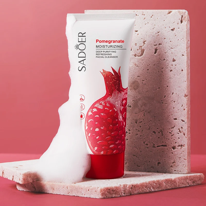 SADOER Rich Foam 100g Natural Extract Deep Cleansing Wholesale Vintamin C Brightening Skin Care Refreshing Face Cleanser