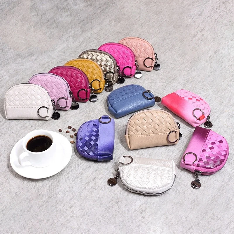 
2019 new purse fashion laser solid color key card package multi-function mini wallet 