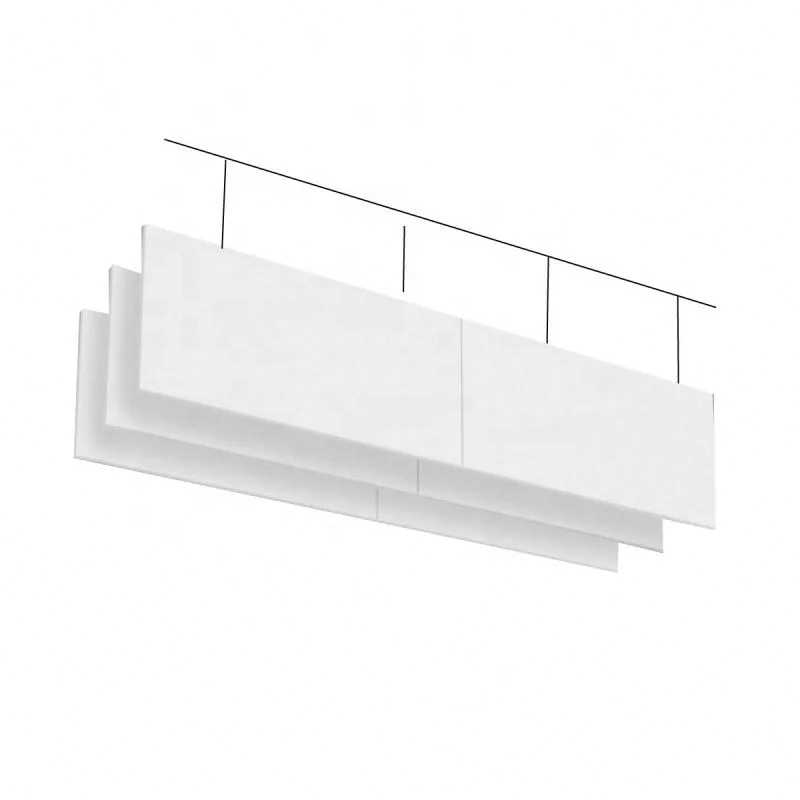 200x2400x40mm line ceiling acoustic suspended baffles glass wool acoustical panels rectangular ceilings