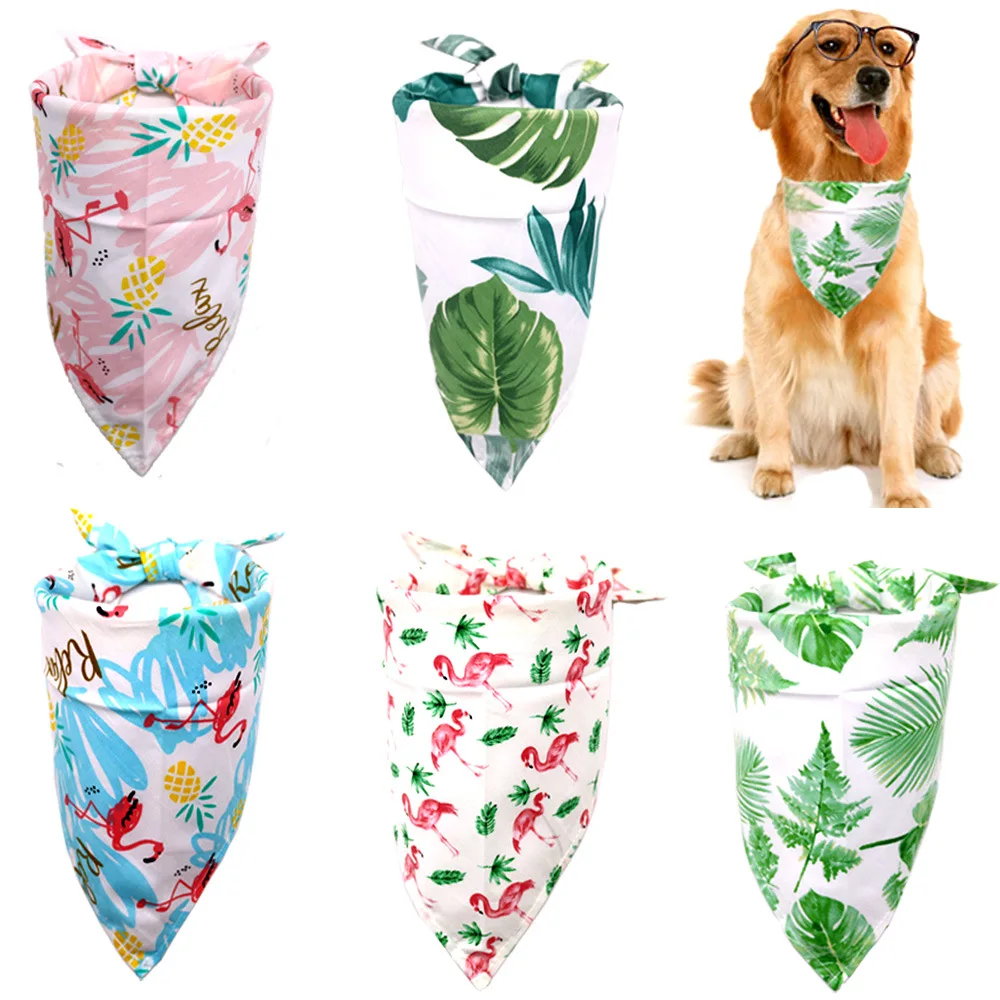 Hawaiian style Adjustable Fruit Pattern Dog Triangle Neck Scarf Summer Pet Cat Dog Bandana Collar