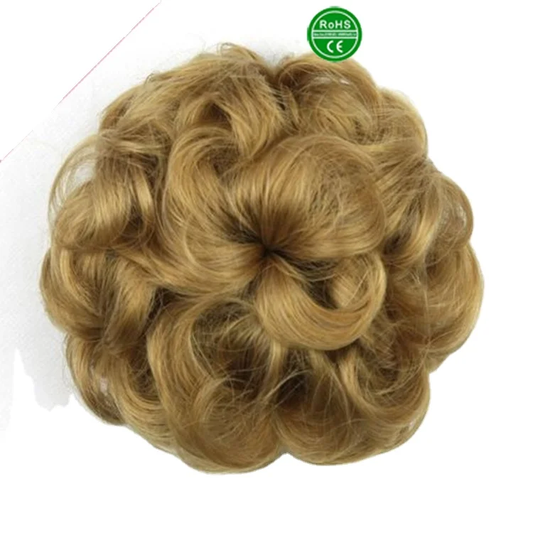 Цветочный шиньон, кудрявый шиньон из синтетических волос