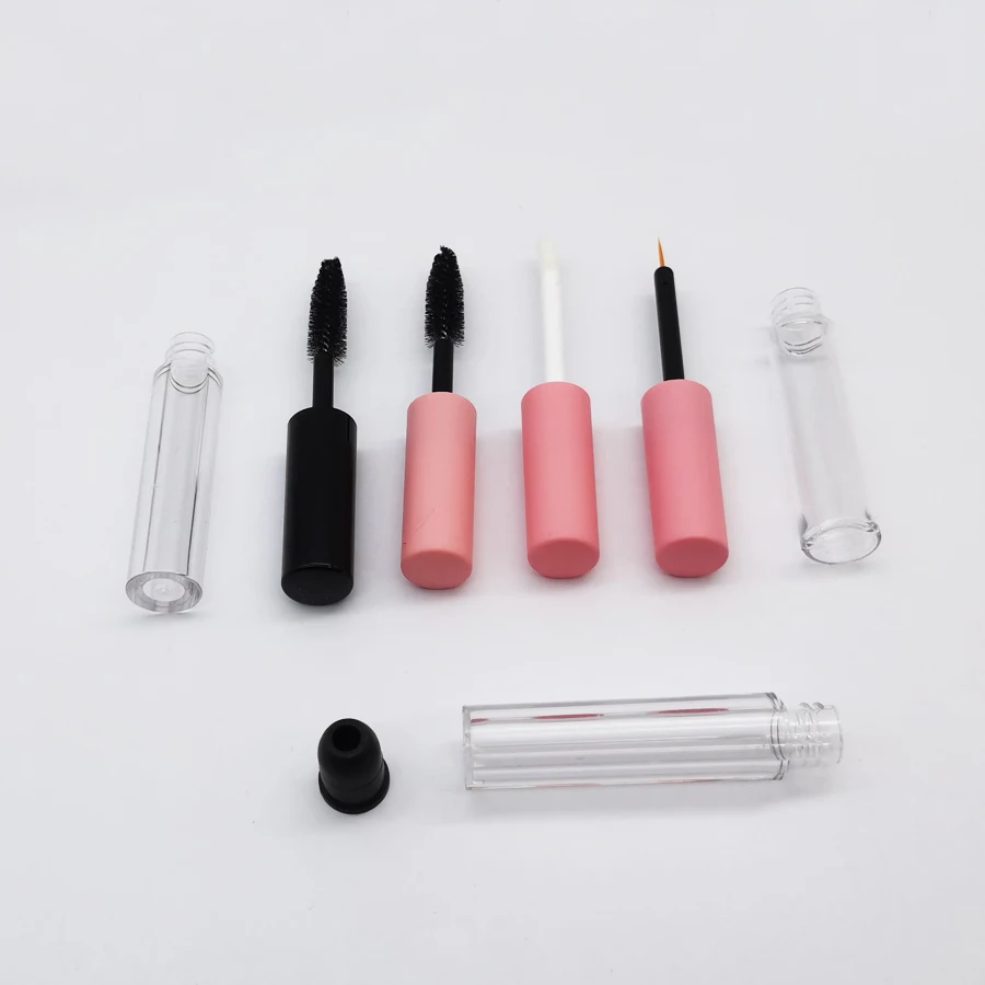 Custom Color Plastic Mascara Tubes for Mini 3ml Tester and Eyebrow Gel Bottle Packaging