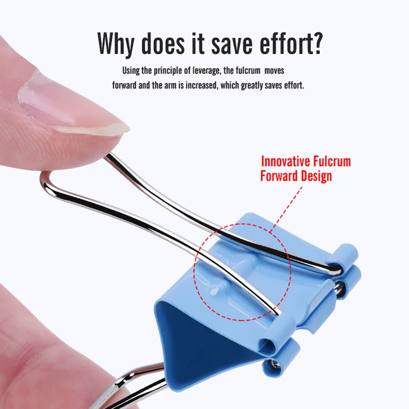 Tenwin 1321 Factory Wholesale Less Effort Manufacture Large Metallic Color Jumbo Big Custom Paper Folder Binder Clip 50mm