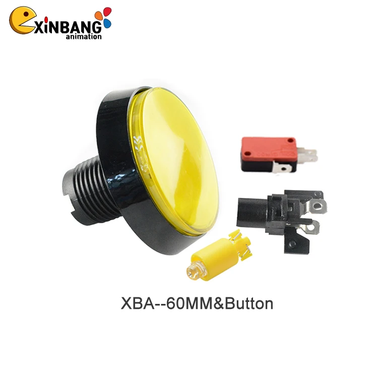 Большая круглая 60 мм Кнопка крепления света плоская скошенная кромка кнопка аксессуары переключатель автоматического сброса