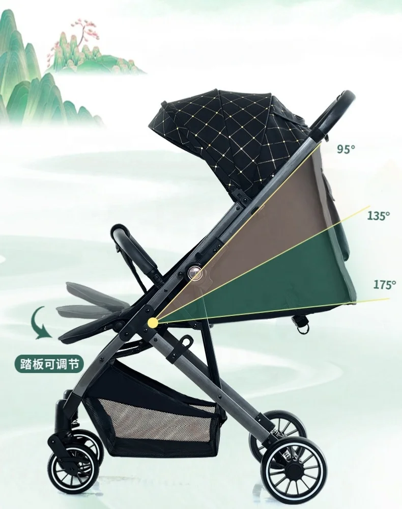 2024 Hot selling latest design and wholesale folding baby stroller lightweight baby stroller China mall baby stroller