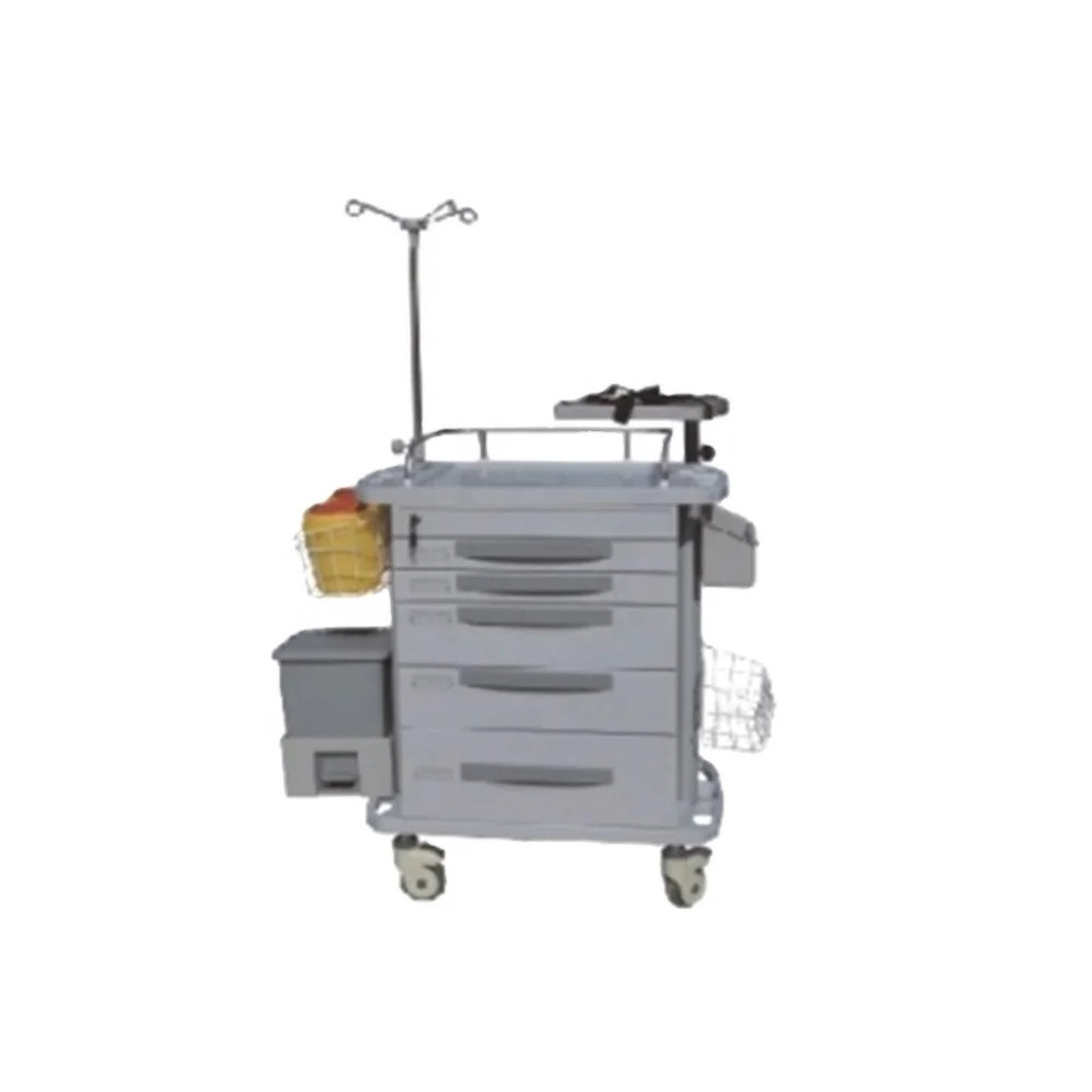Hot Sale Durable DR-308A-1 Hospital Medical emergency crash cart