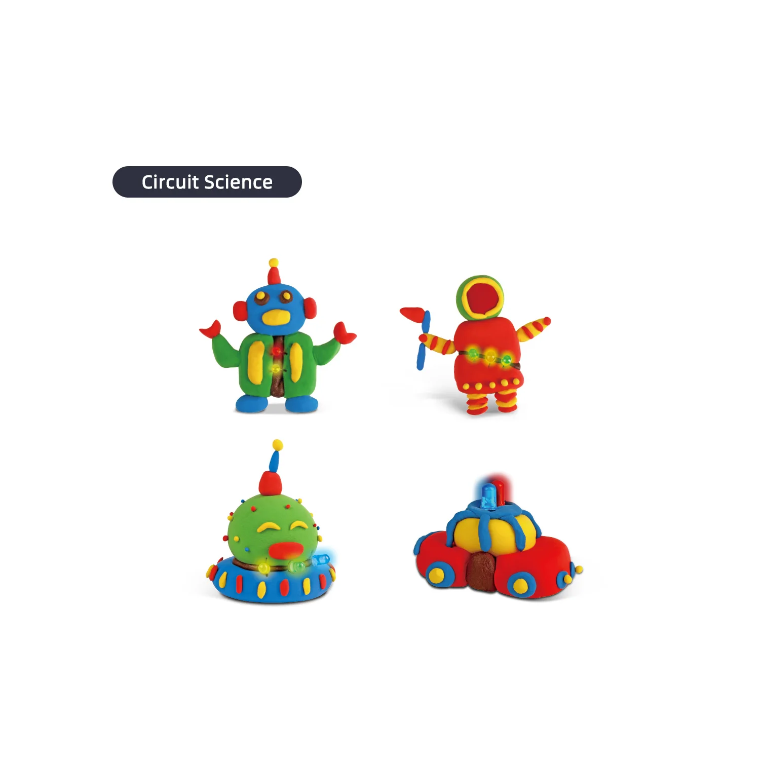 2023 kid eco friendly safety make your own circuit science clay toy educational toys for kids electronics