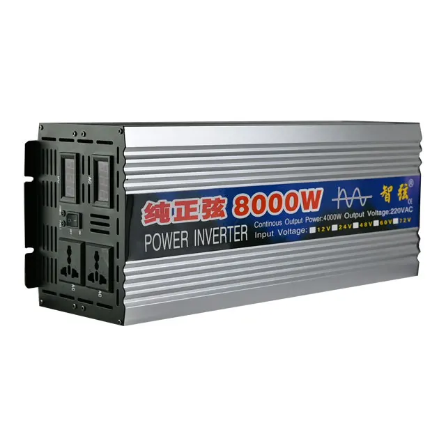 China Supplier 8kw DC 12V 24V 48V 60V To AC 220V 50Hz  Pure Sine Wave off grid  Inverter 8000W