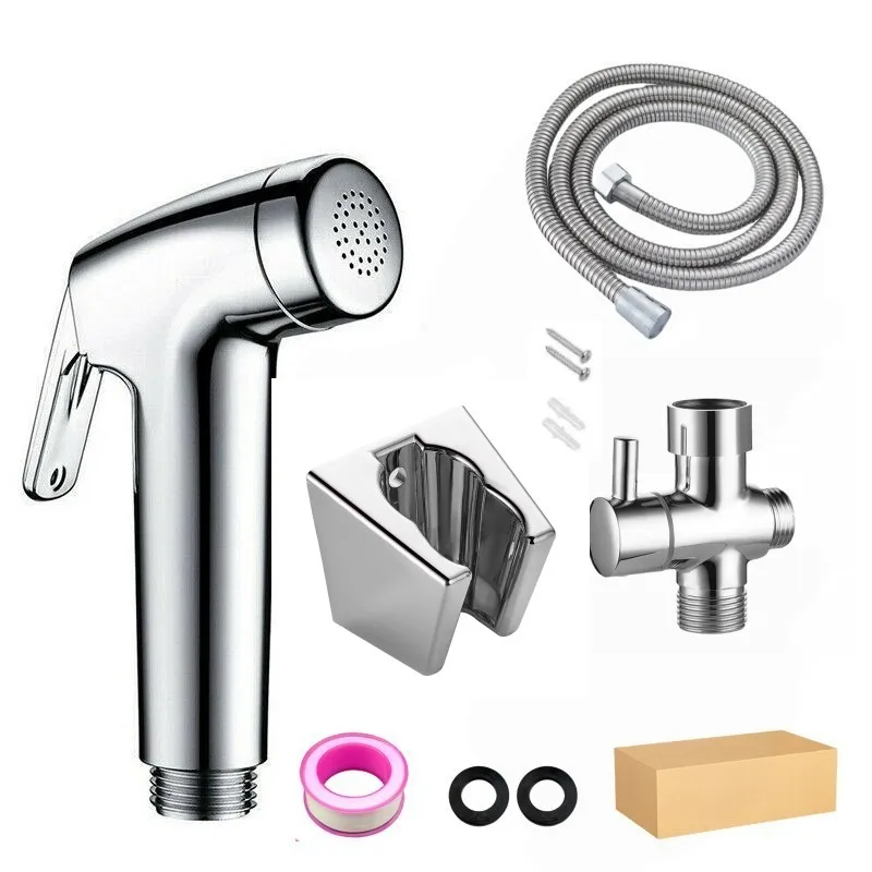 Wholesale Price Bathroom Washing Faucet Chrome Plastic Shattaf Spray Machine Handheld Bidet Sprayer for Toilet