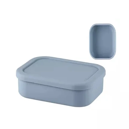 Modern Silicone Bpa-Free Lunchbox blue green red Reusible Bento Box Silicone