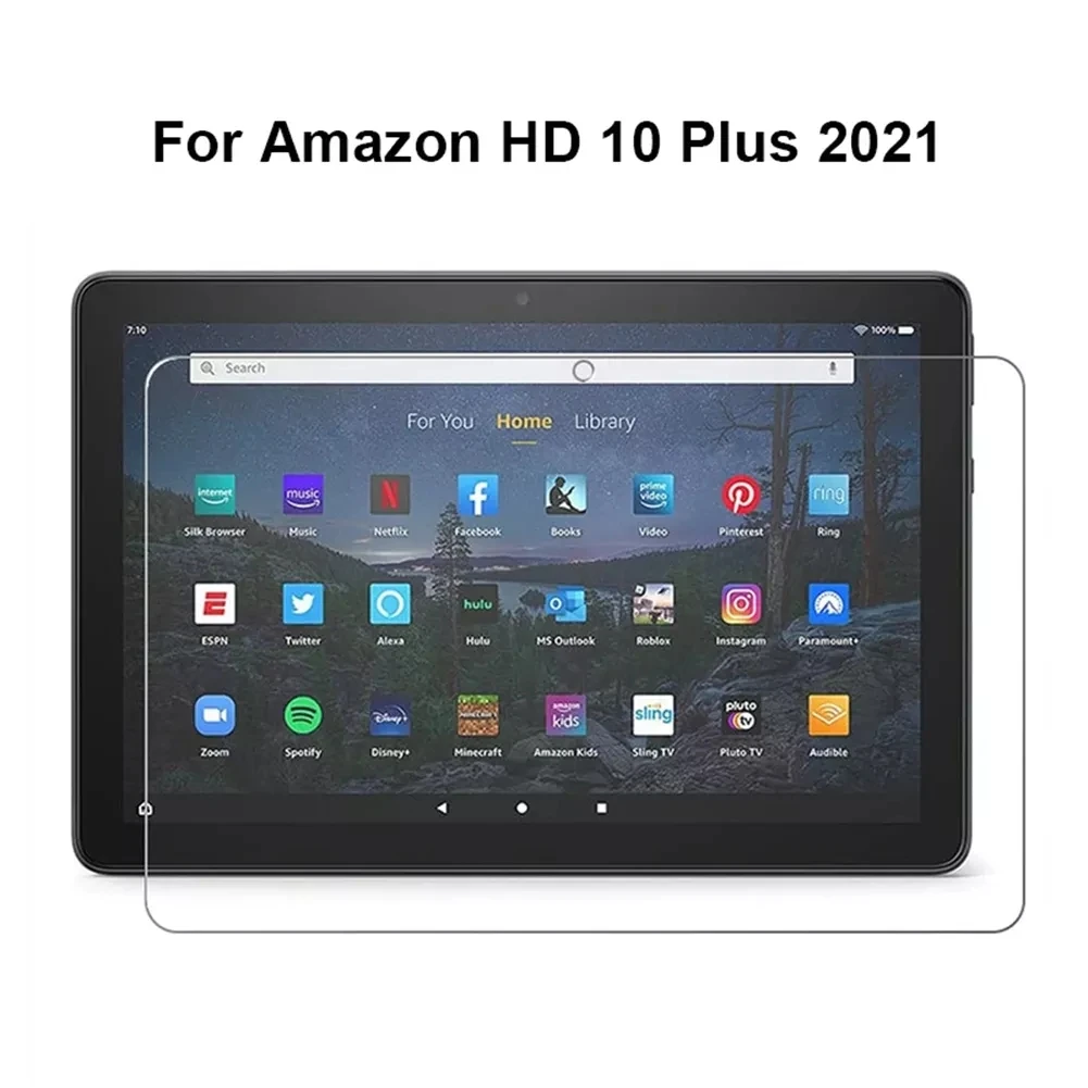 9H Tempered Glass Screen Protector For Amazon Kindle Fire HD 10 Plus 2021 2019 2017 HD10 2015 10.1 inch Tablet Protective Film