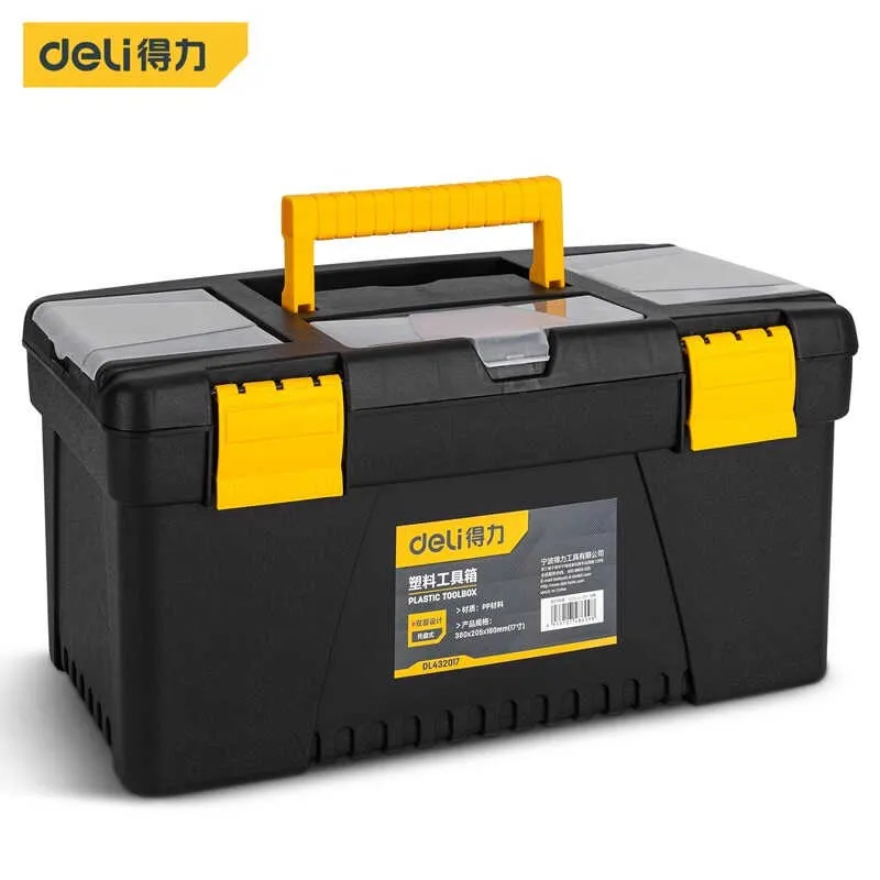 DL432017 Tools 12 inch portable large industrial grade plastic toolbox thickened car tool box