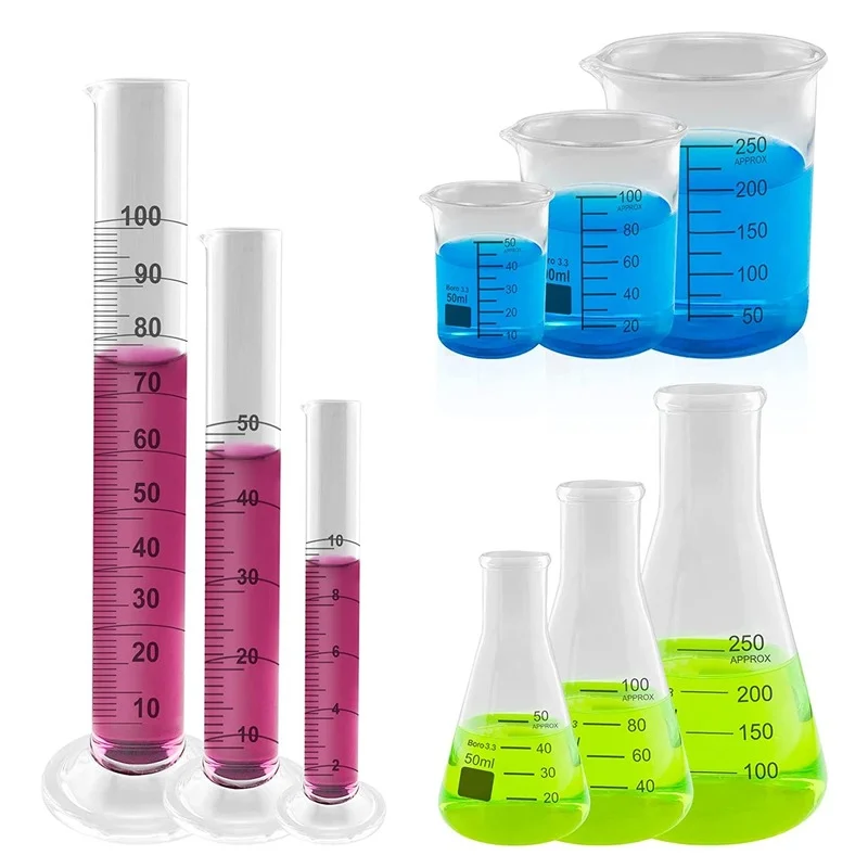 Laboratory Glassware Measuring Cylinder 500ml Glass Cylinder with Graduation