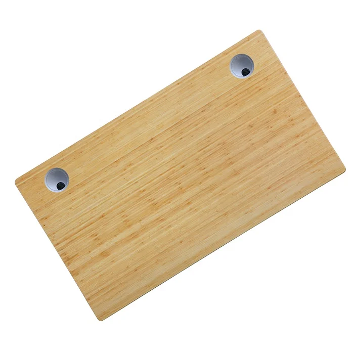 Bamboo Rectangular Curved Standing Sit Stand Office Computer Desk Top