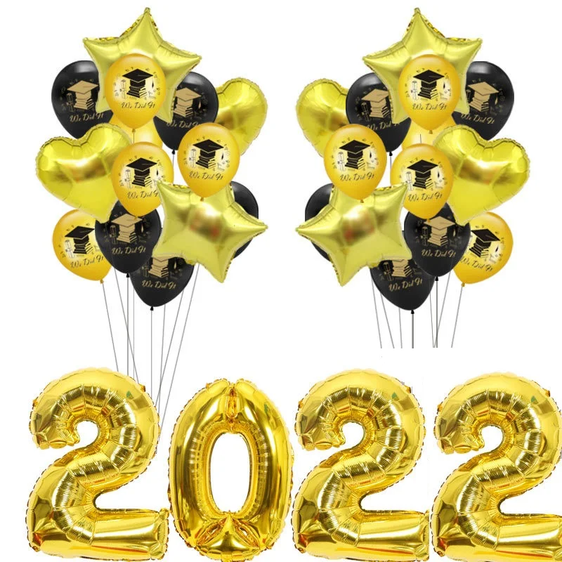 Printed Latex Balloons Party Decorations Balloon for Congratulate Graduation 2022 Hot Sale 12 Inch Easter Round 1bag