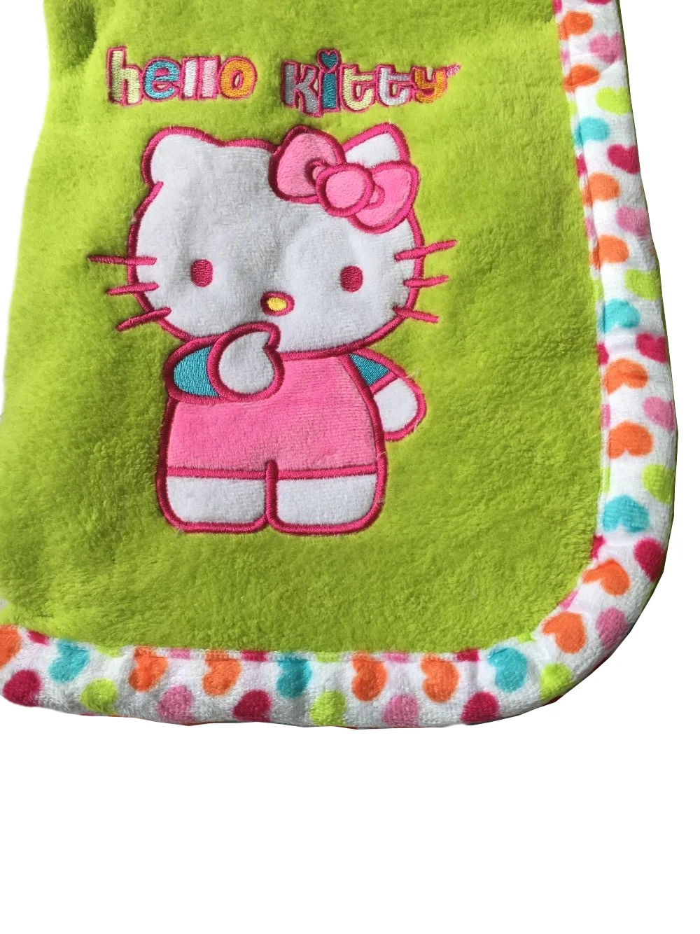 Super Soft  Cozy Candy Color Hello Kitty  EMB Baby Blanket