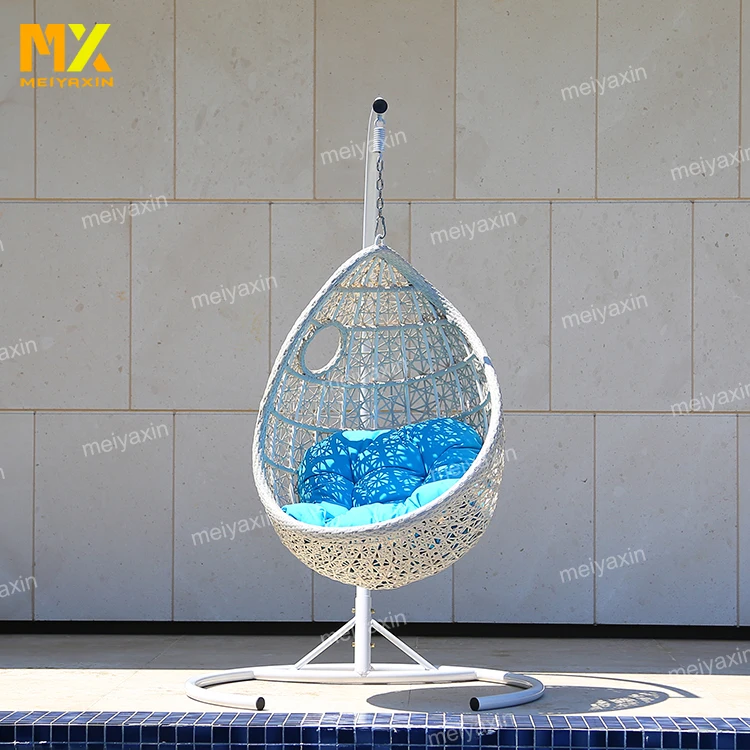 
MX heavy duty cheap rattan garden swing hanging egg chair for sale 